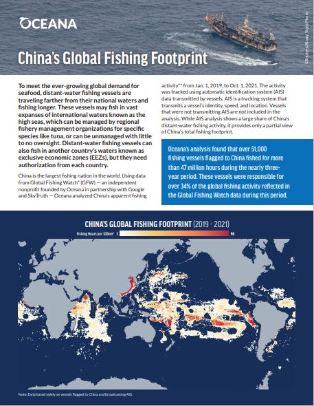 FAR-REACHING FISHING: The Global Footprint of China's Distant-Water Fishing  Fleet - Oceana USA