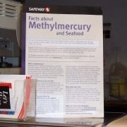Safeway "Facts about Methylmercury and Seafood" sign